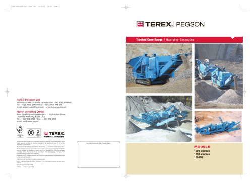 Powerscreen Pegson Cone Crusher Range Brochure