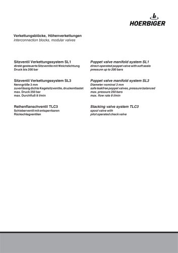 Micro hydraulic components - interconnection blocks, modular valves