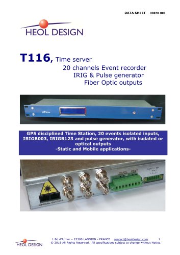 T116-M - Multi-event inputs Ruggedized Time server