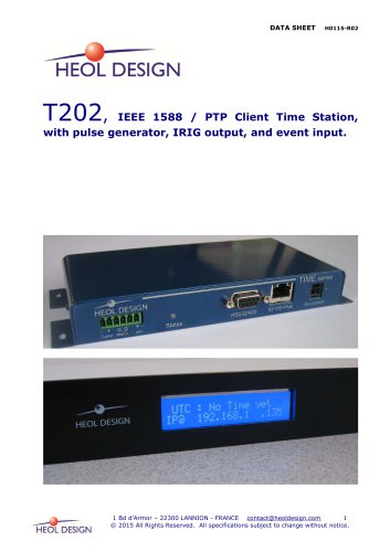 T202 - PTP client time station, with PoE