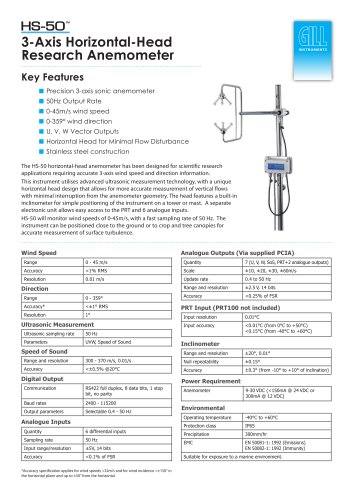 HS-50 Research Anemometer