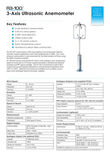 R3-100 Research Anemometer