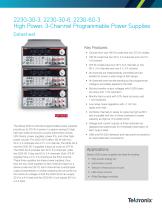 2230-30-3, 2230-30-6, 2230-60-3 High Power, 3-Channel Programmable Power Supplies