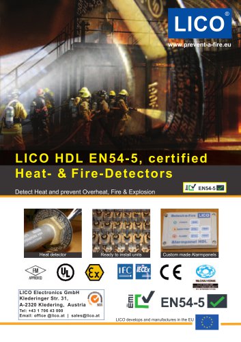 Certified EN54-5 Heat and Fire Detectors