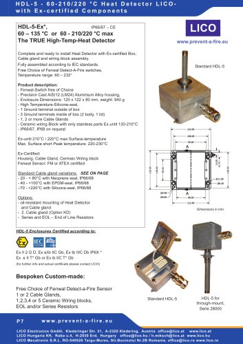 LICO HDL5 - real 220°C max. Heat- & Fire-Detector