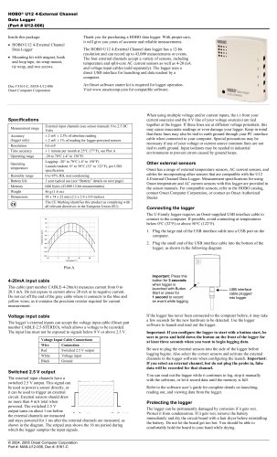 AC Current Data Loggers U12-006 4-Channel External