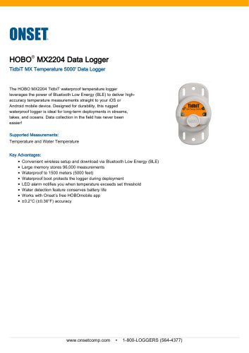 HOBO®  MX2204 Data Logger