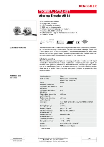 Absolute Encoder AD 58