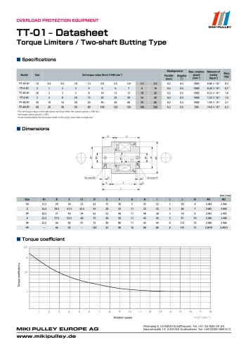 TT(01) Model datasheet