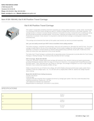 GK-189-045, Kat II All Position Travel Carriage