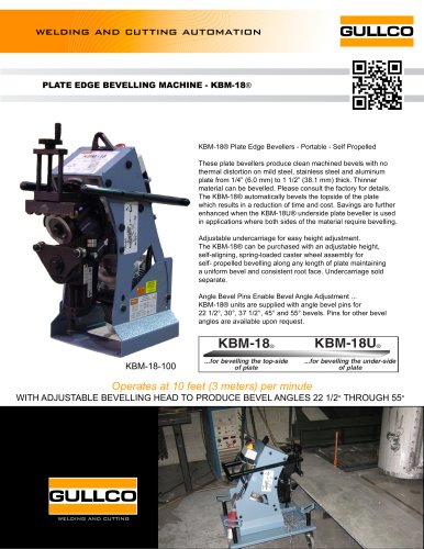 Metal Plate Bevelling Machine - KBM-18