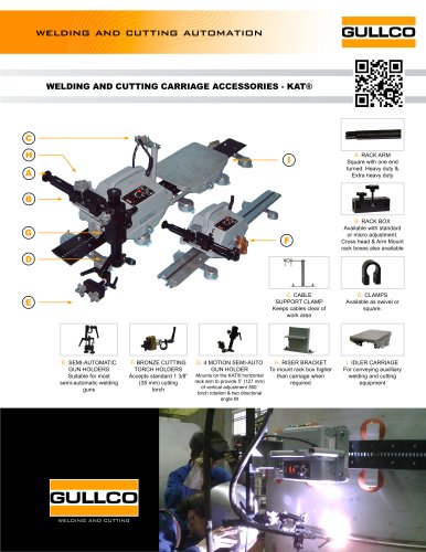 Welding Carriage Accessories - KAT Carriage