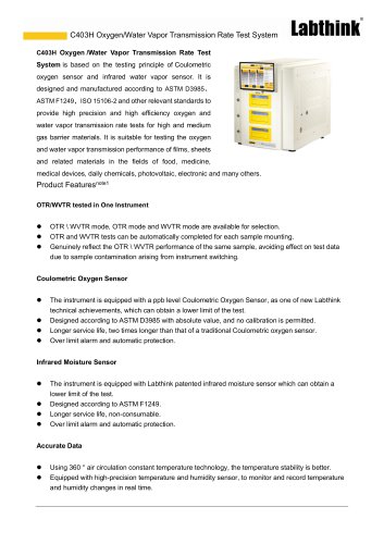 Measurement of Oxygen and Moisture Permeation for Medical Device Packaging Material Qualification
