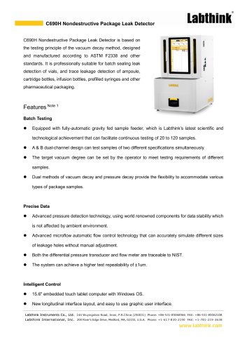 Measurement of Vacuum Decay Rates for Seal Integrity of Lyophilized drug Ampoules