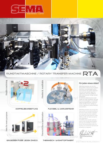 SEMA rotary transfer machines