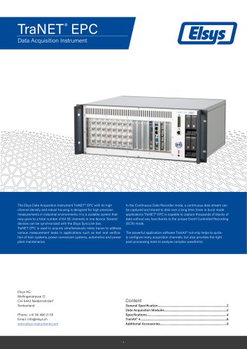 TraNET EPC Datasheet