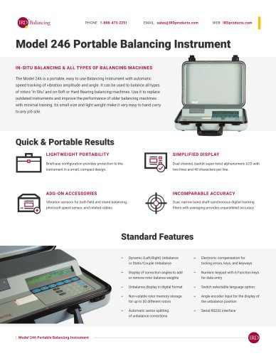 Model 246 Portable Balancing Instrument