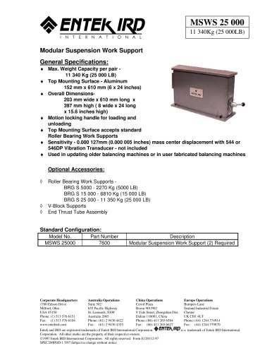 Modular Suspension Work Support