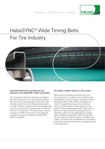 HabaSYNC® Wide Timing Belts