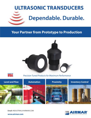 Airducer Ultrasonic Transducer Catalog