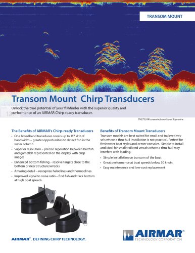 Transom Mount Chirp Transducers