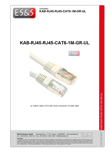 KAB-RJ45-RJ45-CAT6-1M-GR-UL