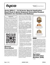 Series RFII-C — 5.6 K-factor Special Application Royal Flush II Quick Response Concealed Pendent Sprinklers for Corridors and Hallways