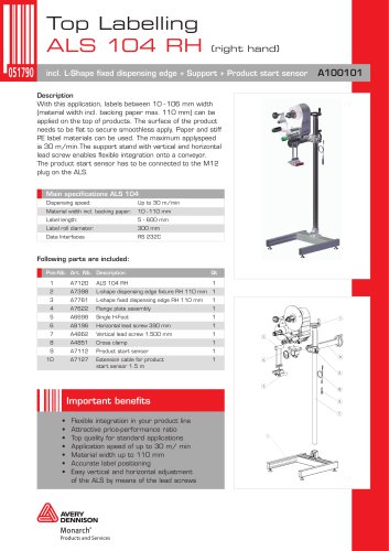 ALS 104 Right Hand Top-Labelling