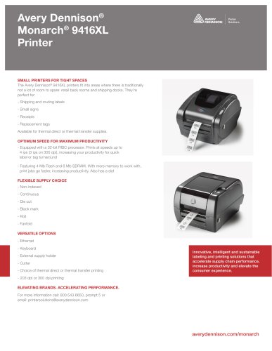 Avery Dennison®Monarch® 9416XLPrinter