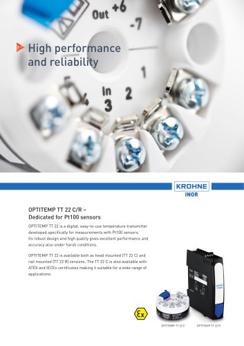OPTITEMP TT 22 C/R &ndash; Dedicated for Pt100 sensors