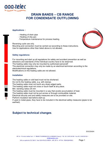 DRAIN BANDS – CB RANGE