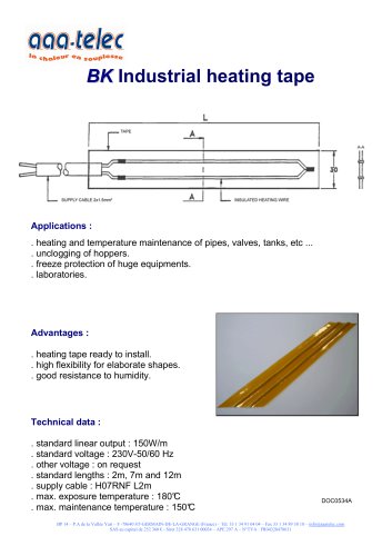 Industrial heating tape