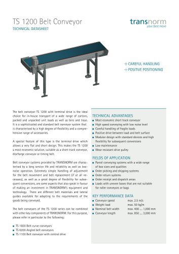 TS 1200 Belt Conveyor