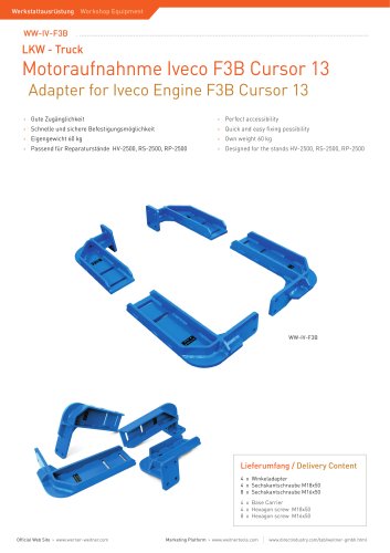 Adapter for Iveco Engine F3B Cursor 13