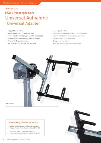 ww-GA-120 Universal Engine & Transmission Adapter