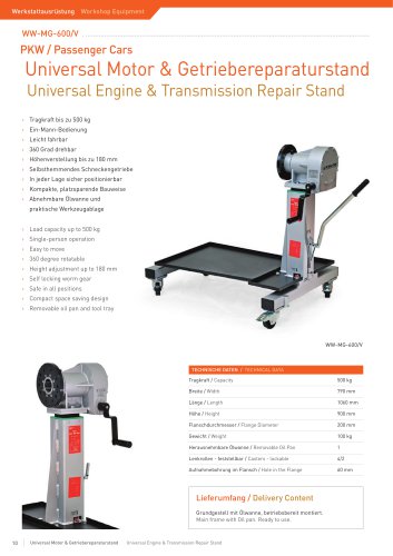 ww-MG-600V Engine Repair Stand