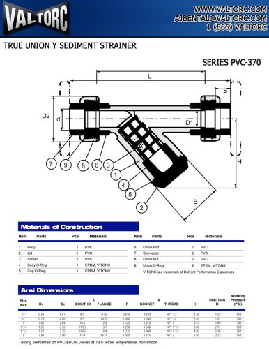 PVC strainer