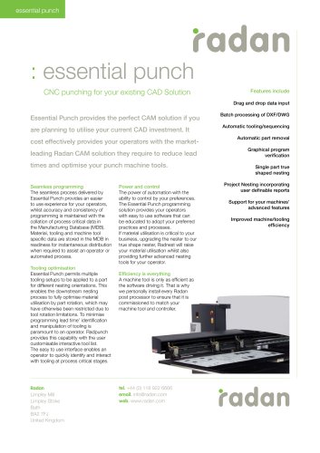 RADAN Essential Punch