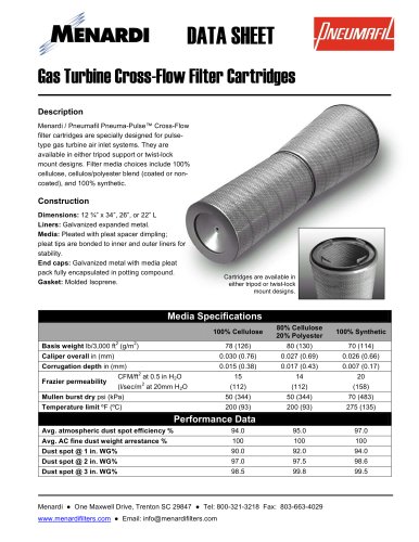 Cross-Flow Filter Cartridge