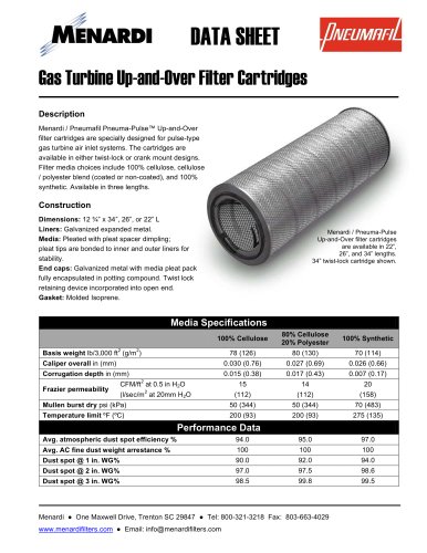 Up-and-Over Filter Cartridge