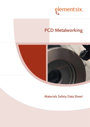 PCD metalworking MSDS