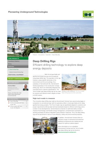 Deep drilling rig