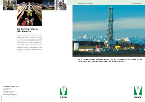 EXPLORATION OF GEOTHERMAL ENERGY RESERVOIRS WITH DEEP DRILLING RIG Terra Invader 350 BOX-On-Box.