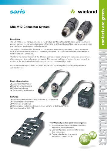 saris - M8 / M12 Connector System