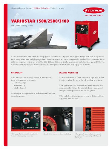 VarioStar 1500 / 2500 / 3100