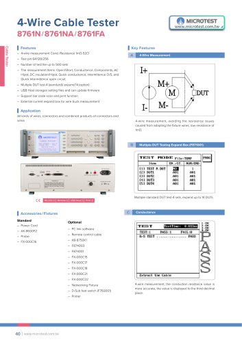 4-Wire Cable Tester 8761N/8761NA/8761FA