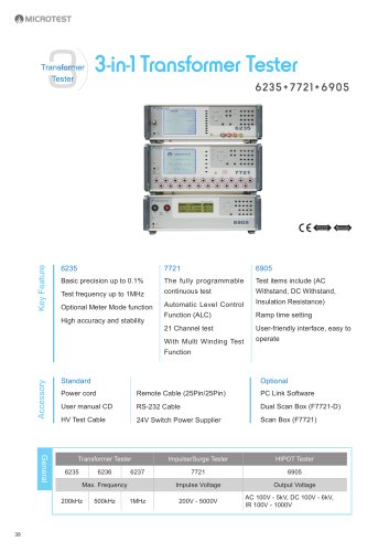 6235+7721+6905 - 3 in 1 Comprehensive Transformer Testing System