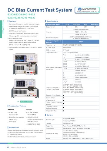 DC Bias Current Test System 6210/6220/6240+6632 6223/6225/6243+6632