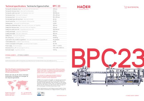 MACHINES FOR BLISTERPACK: BPC23