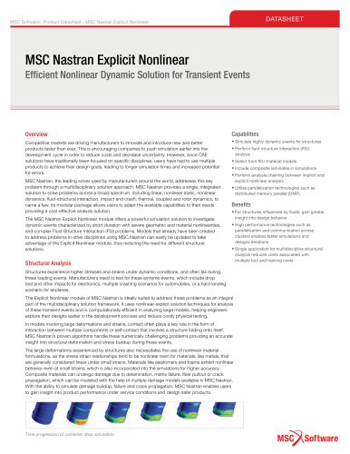 MSC Nastran Explicit Nonlinear